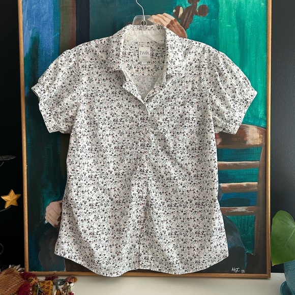 Twik by Simons White Floral Blouse M - Picture 12 of 16
